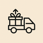 "Icône de livraison gratuite avec camion et colis."